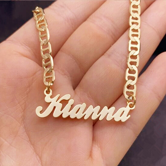 xoxo nameplate chain name necklace manufacturer hong kong personalised stainless steel word jewellery maker